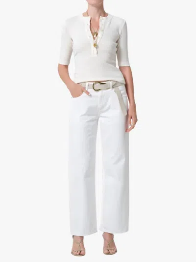 Citizen Of Humanity Lindz Easy Straight Leg Jeans In Pashmina In White