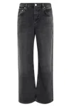 Citizen Of Humanity Low-rise Straight-leg Jeans With Vintage Wash In Black