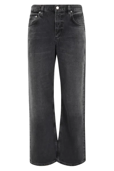 CITIZEN OF HUMANITY LINDZ LOW RISE STRAIGHT IN VINTAGE BLACK