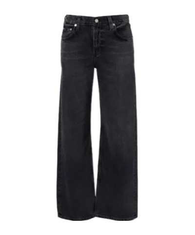 Citizen Of Humanity Lindz Low-rise Straight Jeans In Black