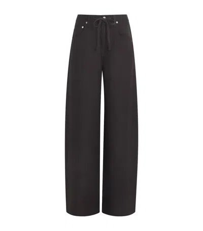 Citizen Of Humanity Linen Brynn Trousers In Brown
