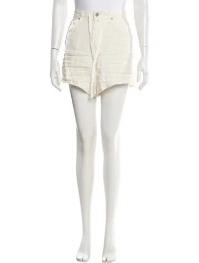 Pre-owned Citizen Of Humanity Linen Mini Shorts In White
