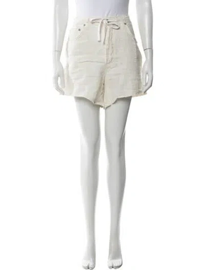 Pre-owned Citizen Of Humanity Linen Mini Shorts In White