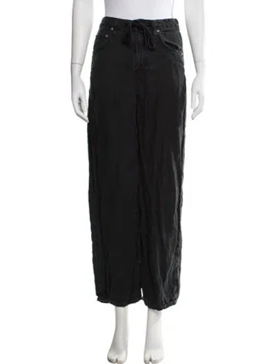 Pre-owned Citizen Of Humanity Linen Pants In Black