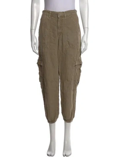 Pre-owned Citizen Of Humanity Linen Straight Leg Pants In Neutrals