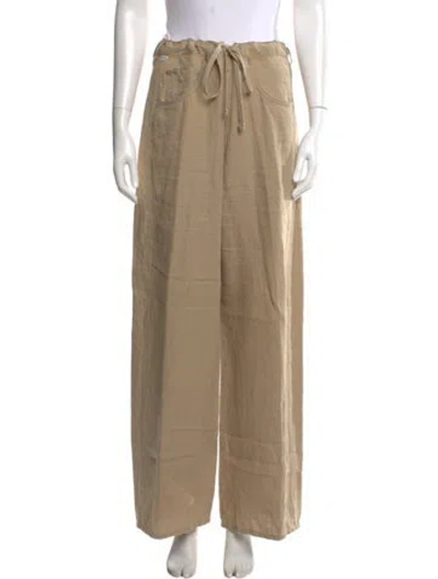 Pre-owned Citizen Of Humanity Linen Wide Leg Pants In Neutral