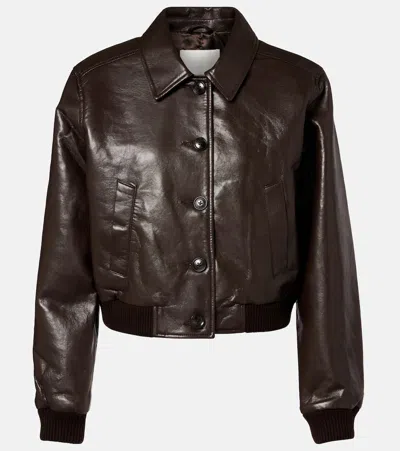 CITIZEN OF HUMANITY LOLA LEATHER BOMBER JACKET