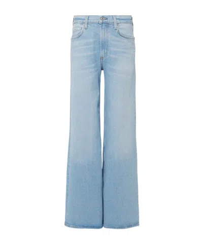 Citizen Of Humanity Loli Mid-rise Wide-leg Jeans In Blue