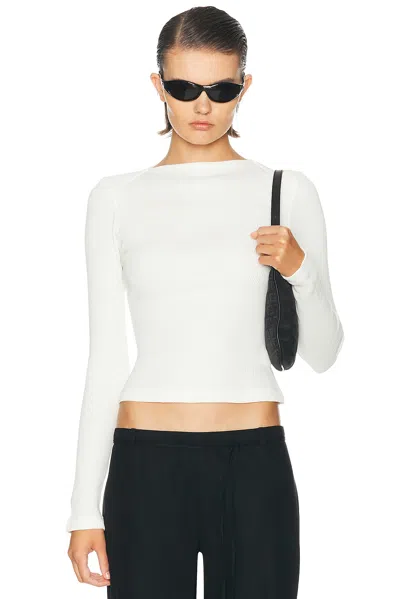 Citizen Of Humanity Long Sleeve Baby Waffle Tee In Pashmina