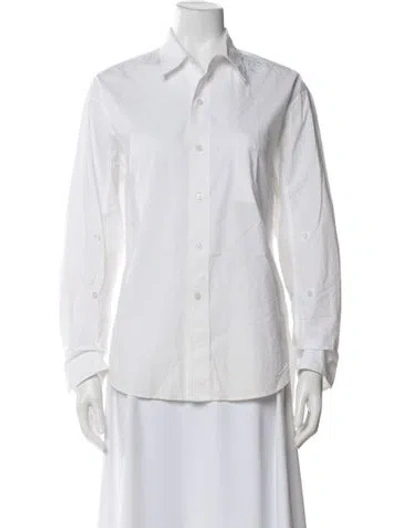 Pre-owned Citizen Of Humanity Long Sleeve Button-up Top In White