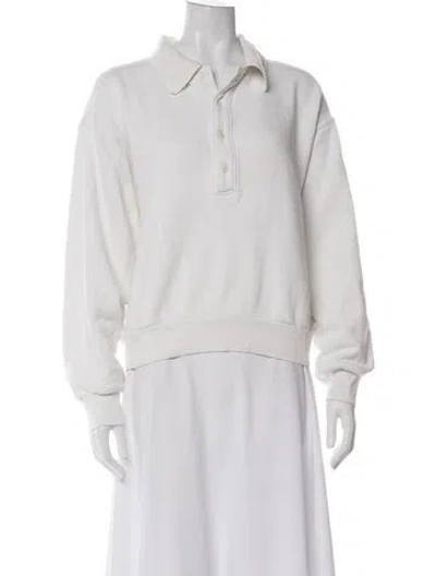 Pre-owned Citizen Of Humanity Long Sleeve Polo In Neutrals