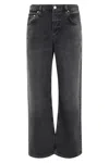 Citizen Of Humanity Low-rise Straight-leg Jeans With Vintage Wash In Black