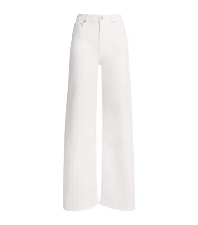 Citizen Of Humanity Lyra Cropped Wide-leg Jeans In White