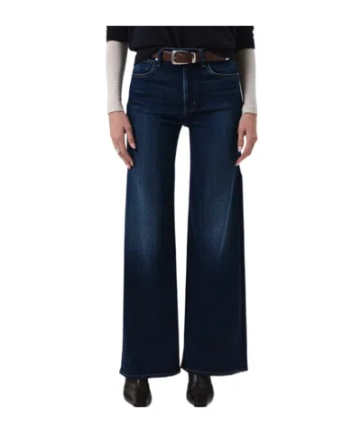 Citizen Of Humanity Lyra Long Wide Leg In Blue