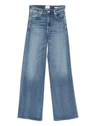 Citizen Of Humanity Lyra Long Wide Leg In Blue