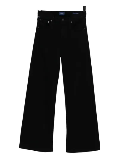 Citizen Of Humanity Lyra Long Wide Leg Jeans In Black