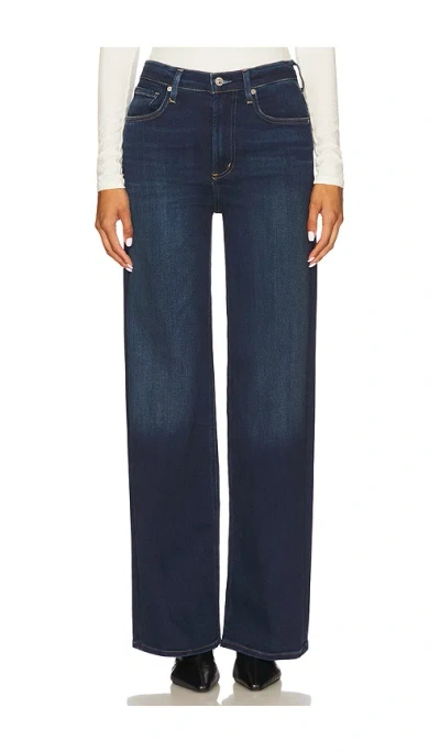 Citizen Of Humanity Lyra Long Wide Leg Jeans In Blue
