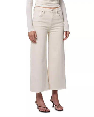 Citizen Of Humanity Citizens Of Humanity Lyra High Rise Crop Wide Leg Jeans In Almondette In White