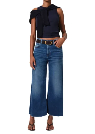 Citizen Of Humanity Lyra Wide Leg Crop Jean In Ambry In Blue