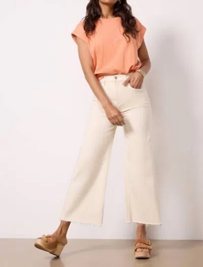 Citizen Of Humanity Lyra Wide Leg Crop Jeans In Almondette In Neutral