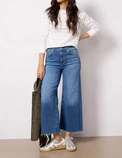 Citizen Of Humanity Lyra Wide Leg Crop Jeans In Ambry In Blue