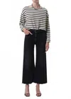 Citizen Of Humanity Lyra Wide Leg Crop Raw Hem Pant In Medallion In Black