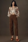 Citizen Of Humanity Marcelle Cargo Crop Pants In Brown