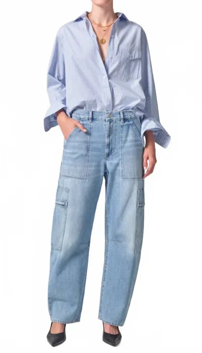 Citizen Of Humanity Marcelle Low Slung Cargo Pants In Cloudnin In Multi