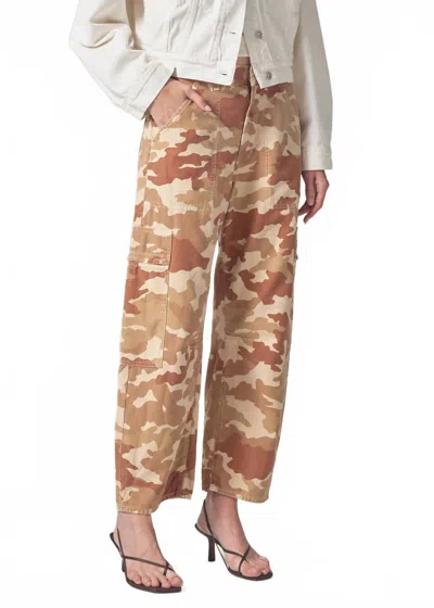 CITIZEN OF HUMANITY MARCELLE LOW SLUNG EASY CARGO JEANS IN SAND CAMO