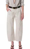 Citizen Of Humanity Marcelle Low Slung Easy Cargo Pants In Almondite In Gray