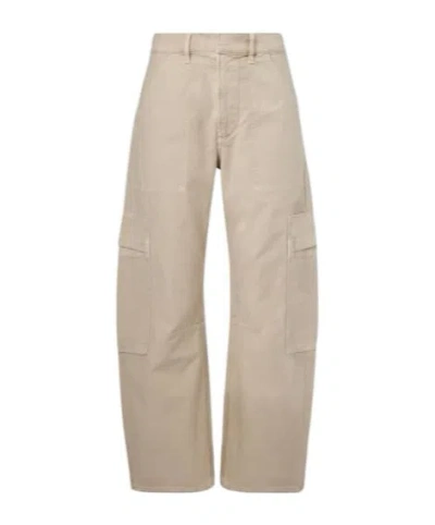 Citizen Of Humanity Marcelle Mid-rise Twill Cargo Pants In Neutral