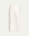 Citizen Of Humanity Marcelle Straight Twill Cargo Pants In White