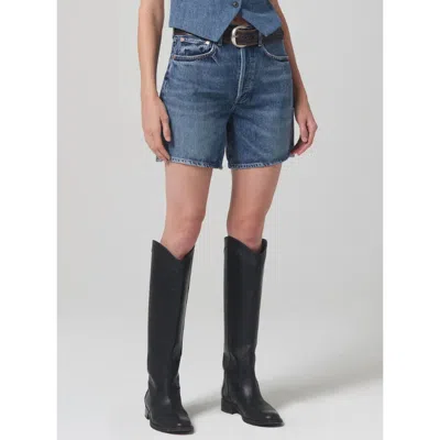 Citizen Of Humanity Marlow Long Short In Amaretto In Blue