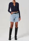 Citizen Of Humanity Marlow Long Vintage Short In Raleigh In White
