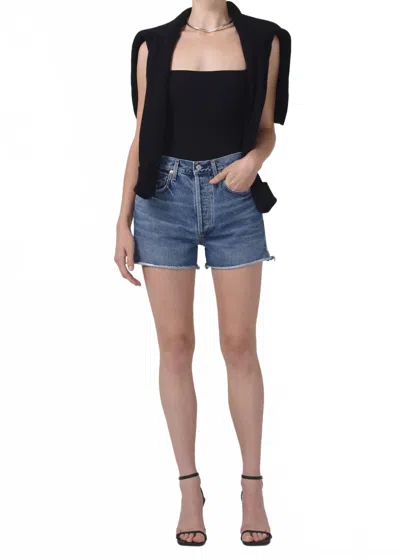 Citizen Of Humanity Marlow Vintage Jean Shorts In Amaretto In Blue
