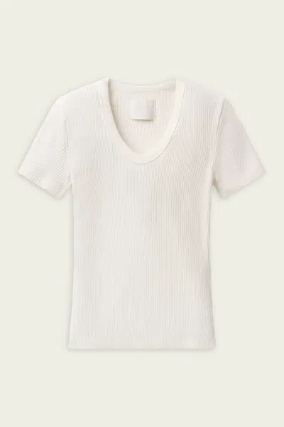 Citizen Of Humanity Maude U-neck Tee In Pashmina In White