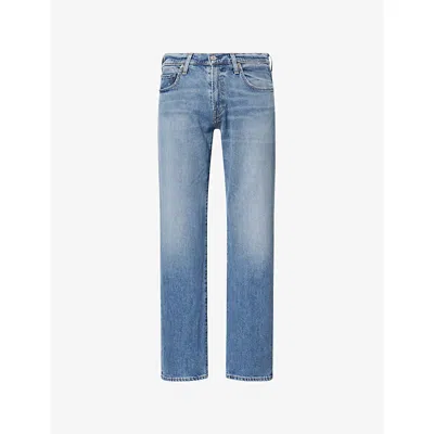 Citizen Of Humanity Mens Asante (md Ind) Elijah Straight-leg Stretch-corduroy Trousers In Blue