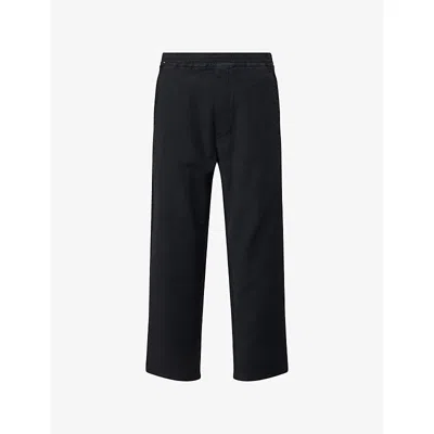 Citizen Of Humanity Mens Charred Cedar Pull On Straight-leg Cotton-blend Trousers Xl In Black