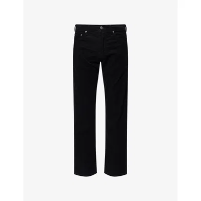 Citizen Of Humanity Mens Citizens Of Humanity Elijah Corduroy Straight-leg Stretch-cotton Trousers In Black