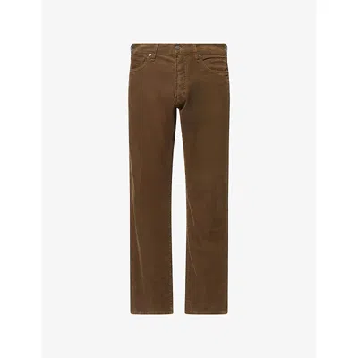 Citizen Of Humanity Mens Citizens Of Humanity Elijah Corduroy Straight-leg Stretch-cotton Trousers In Brown