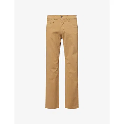 Citizen Of Humanity Mens Tan (md Beige) Elijah Straight-leg Stretch-denim And Cashmere Jeans In Multi