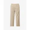 Citizen Of Humanity Mens Vint Stone (dk Beige) Pull On Straight-leg Cotton-blend Trousers Xs In Neutral