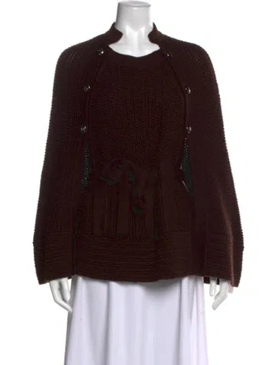 Pre-owned Citizen Of Humanity Merino Wool Crew Neck Top In Brown