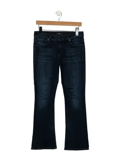 Pre-owned Citizen Of Humanity Mid-rise Flared Jeans In Black