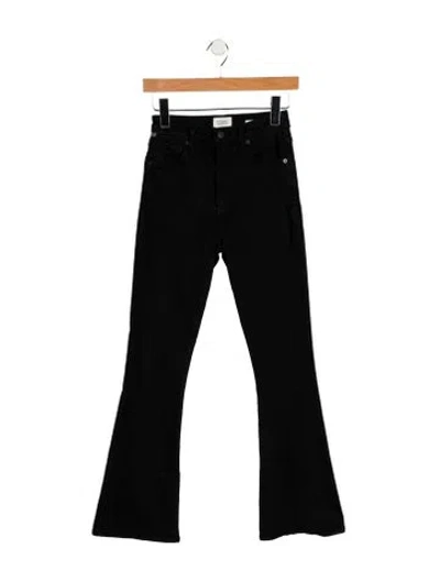 Pre-owned Citizen Of Humanity Mid-rise Flared Jeans In Black