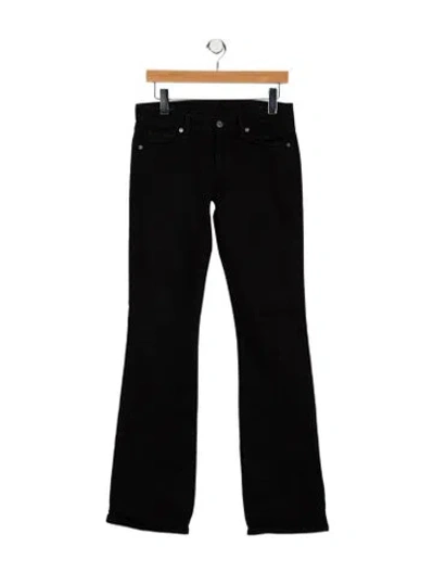 Pre-owned Citizen Of Humanity Mid-rise Flared Jeans In Black