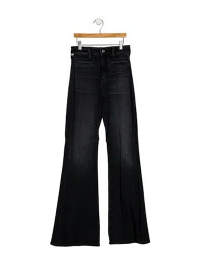 Pre-owned Citizen Of Humanity Mid-rise Flared Jeans In Black