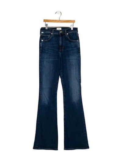 Pre-owned Citizen Of Humanity Mid-rise Flared Jeans In Blue