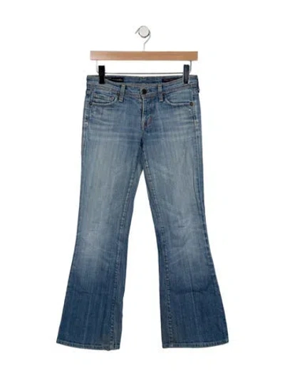 Pre-owned Citizen Of Humanity Mid-rise Flared Jeans In Blue