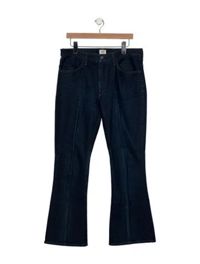 Pre-owned Citizen Of Humanity Mid-rise Flared Jeans In Blue